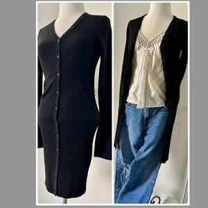 BCBG MAXAZRIA sweater dress button up long Cardigan XS